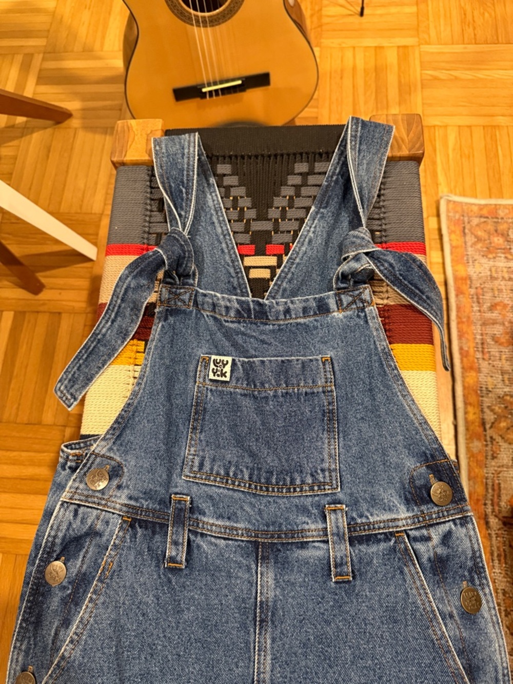 Lucy & Yak Dark Blue Denim Overalls Jumpsuit